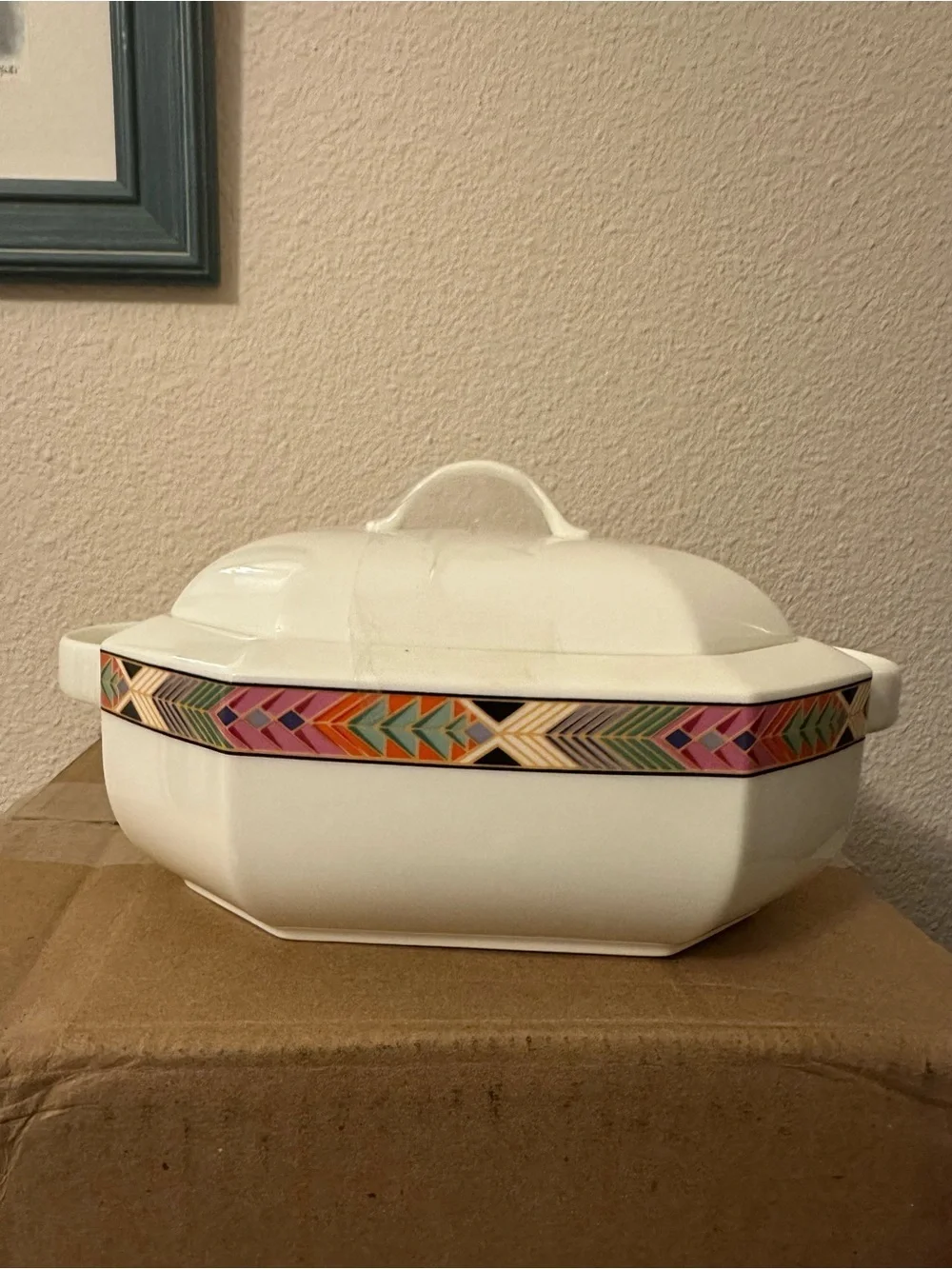 Cheyenne by VILLEROY & BOCH Octagonal Covered Vegetable West Germany Vintage
